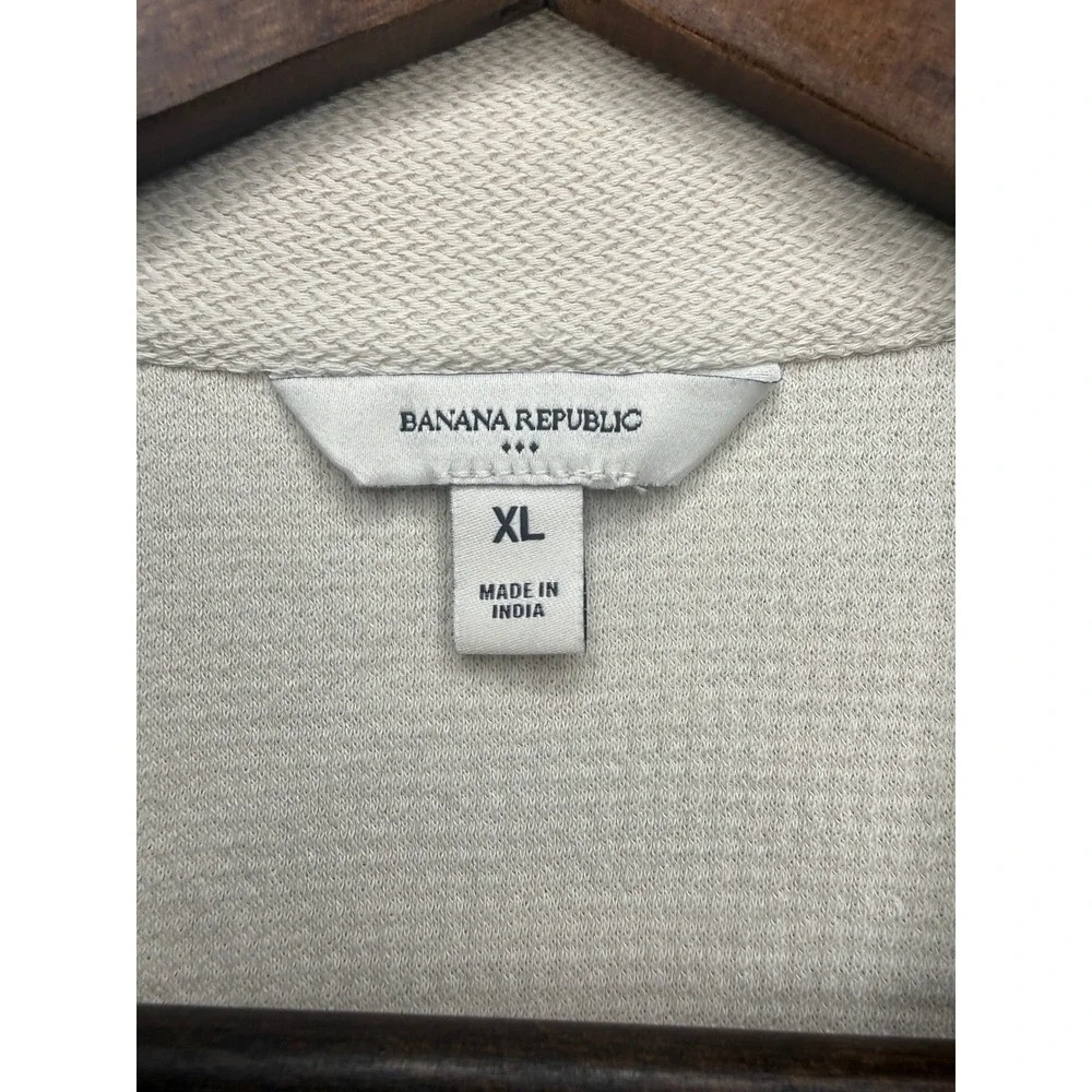 Banana Republic Summer Texture Transition Polo Shirt Regular XL Cream Cotton